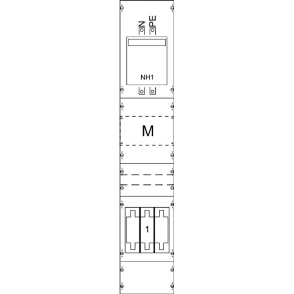 KA4043 CT meter panel, Field width: 1, Rows: 0, 1350 mm x 250 mm x 160 mm, IP2XC image 5