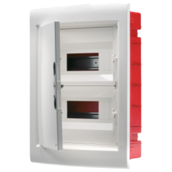 DISTRIBUTION BOARD - PANEL WITH WINDOW AND EXTRACTABLE FRAME - BLANK DOOR - TERMINAL BLOCK N (3X16)+(17X10) E (3X16)+(17X10) - 36M (18X2) IP40 image 1