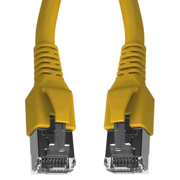 Patchcord RJ45 shielded Cat.6a 10GB, LS0H, yellow,  5.0m image 2