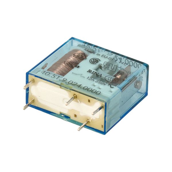 PCB/Plug-in Rel. 5mm.pinning 1CO 10A/110VDC/SEN/Agni+Au (40.51.9.110.5000) image 4