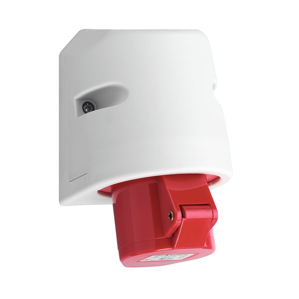 CEE wall socket, IP44, 32A, 5-pole, 400V, 6h, red image 1