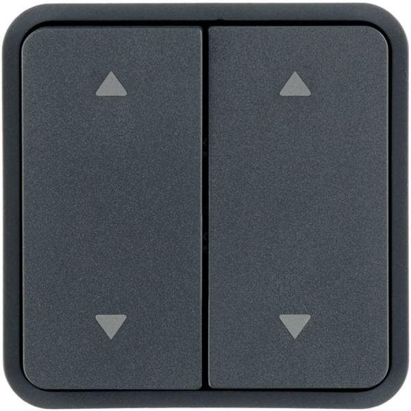 CUBYKO KNX PANEL 2 BUTTONS GRAY 2 ROLE INDICATOR image 1