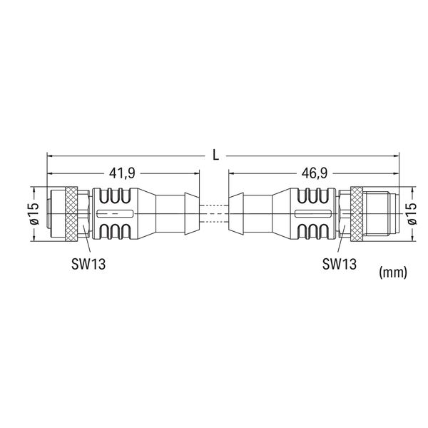 Sensor/Actuator cable M12A socket straight M12A plug straight image 5