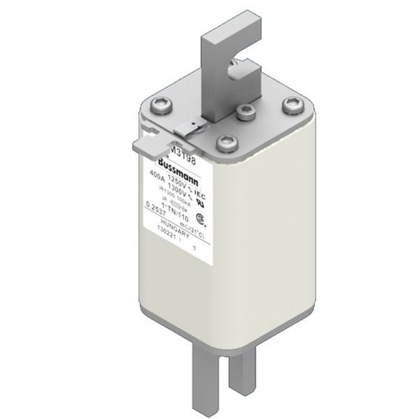 Fuse-link, high speed, 400 A, AC 1250 V, compact size 1, 45 x 58 x 138 mm, aR, DIN, IEC, type T indicator image 2