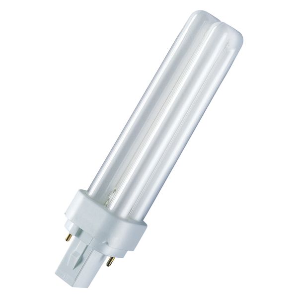 Compact Fluorescent Lamp Osram DULUX® D 18W/840 4000K G24d-2 image 1