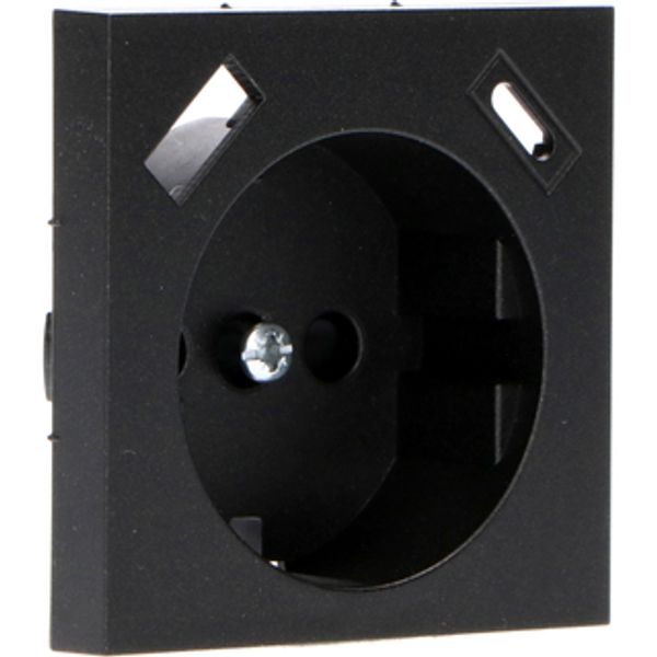Inlay Plate USB A+C - 55x55mm - Matt Black image 1