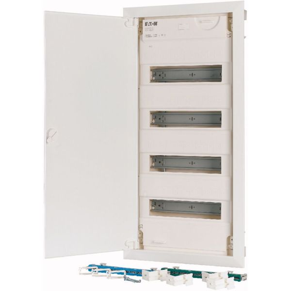 Compact distribution board-flush mounting, 4-rows, flush sheet steel door image 8