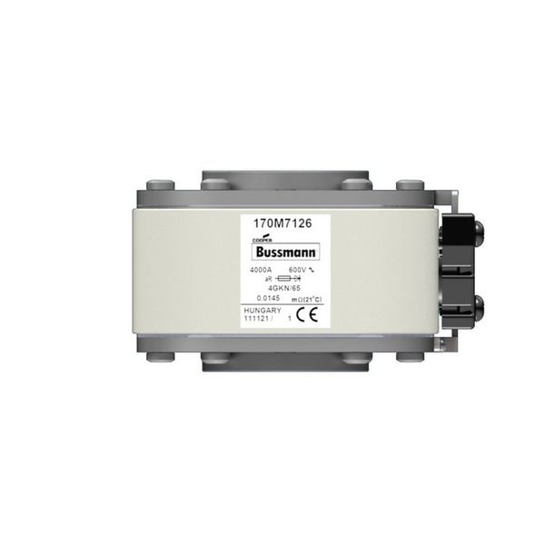 Fuse-link, high speed, 4000 A, AC 600 V, size 4, 105 x 120 x 67 mm, aR, IEC, single indicator image 26