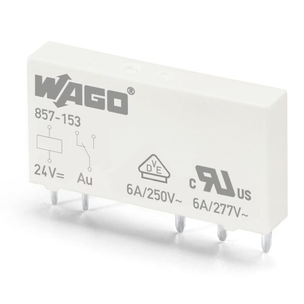 857-153 Basic relay; Nominal input voltage: 24 VDC; 1 changeover contact image 1
