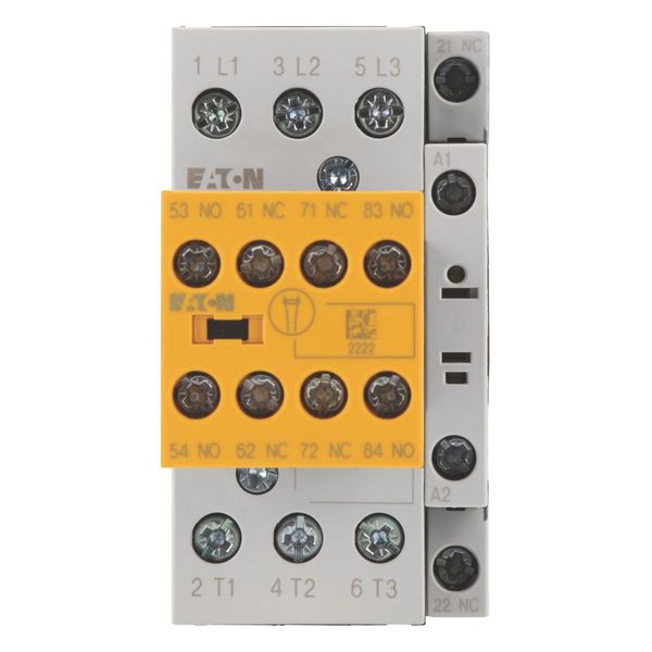 Safety contactor, 380 V 400 V: 7.5 kW, 2 N/O, 3 NC, 230 V 50 Hz, 240 V 60 Hz, AC operation, Screw terminals, with mirror contact. image 4