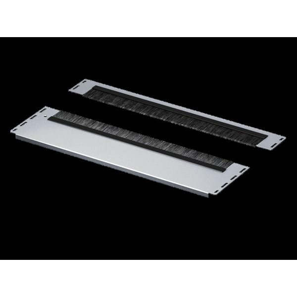 Gland plate module, multi-piece, with brush strip, super-airtight, Vented, 800mm image 1