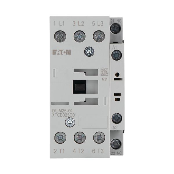 Contactor, 3 pole, 380 V 400 V 11 kW, 1 NC, RDC 24: 24 - 27 V DC, DC operation, Screw terminals image 8