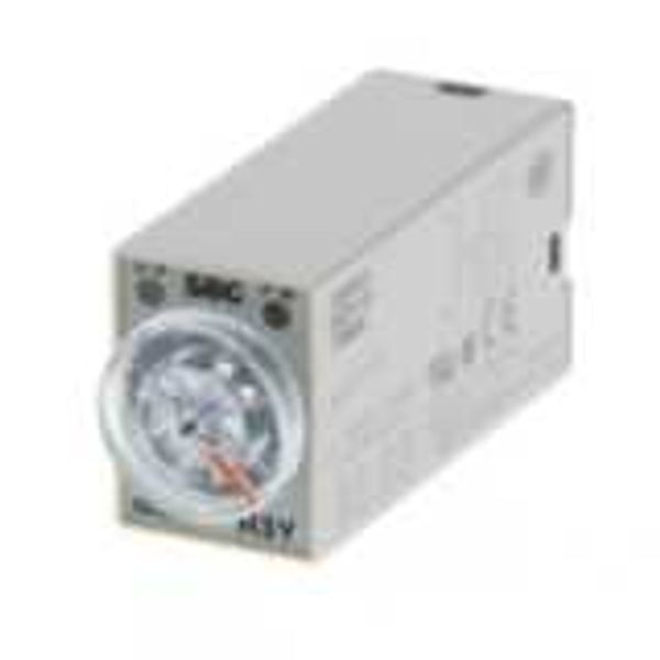 Timer, plug-in, 8-pin, on-delay, DPDT, 24 VDC Supply voltage, 120 Seco image 1