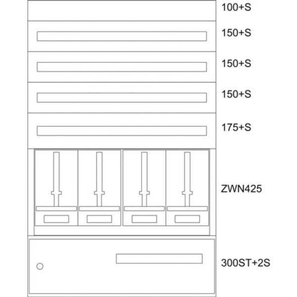 BP-U-3S-STN-1000/15-4Z-STG Eaton xEnergy Basic meter cabinet equipped image 1