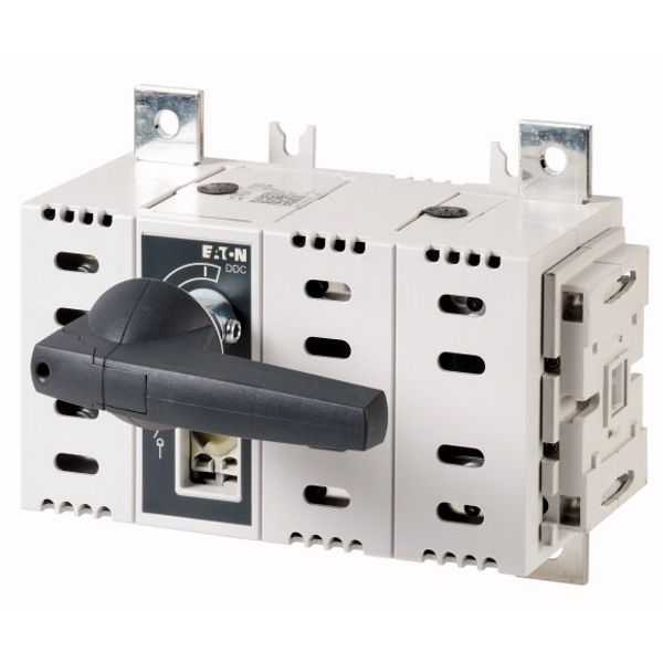 DC switch disconnector, 630 A, 2 pole, 2 N/O, 2 N/C, with grey knob, service distribution board mounting image 1