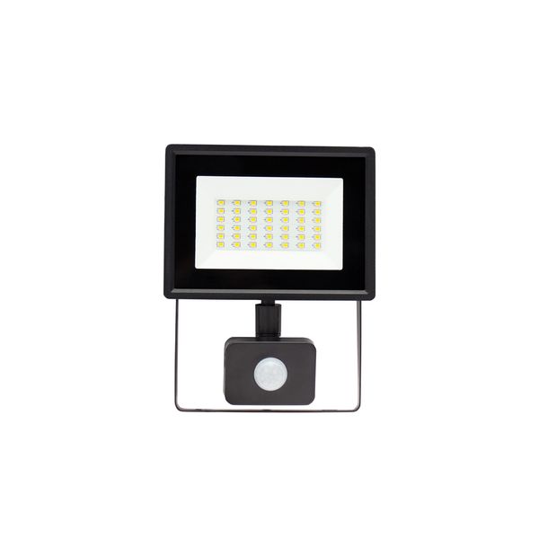 NOCTIS LUX 3 FLOODLIGHT 30W CW 230V IP44 150x190x53mm BLACK with PIR sensor image 5