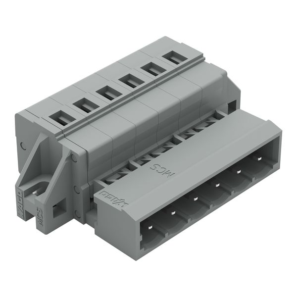 1-conductor male connector CAGE CLAMP® 2.5 mm² gray image 1
