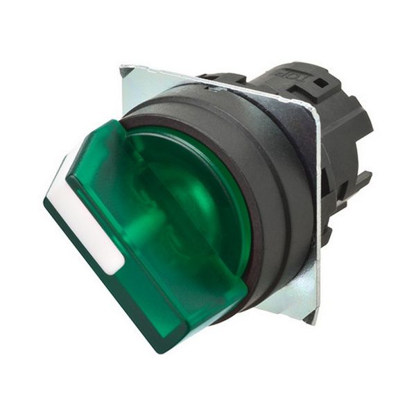 Selector A22NZ 22 dia., 2 position, Lighted, bezel plastic, auto reset image 1