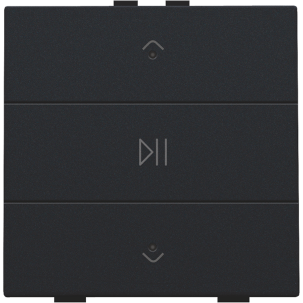 Single audio control with LEDs for Niko Home Control, black coated image 2