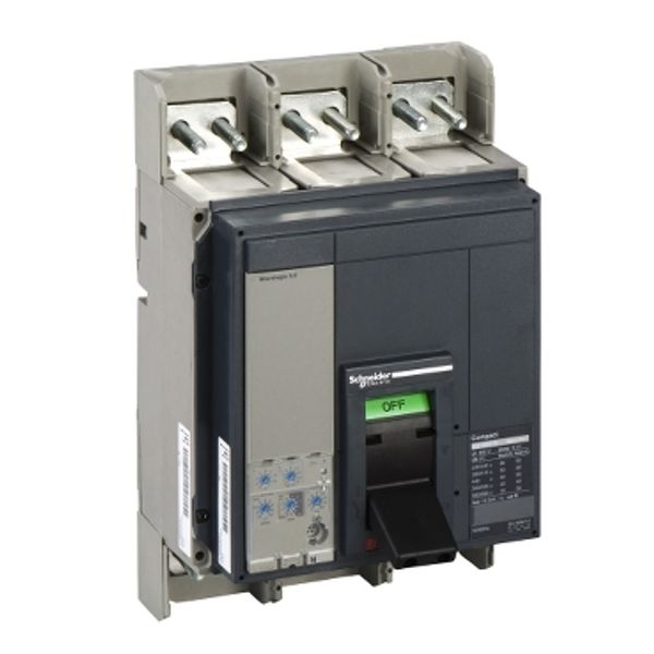 circuit breaker ComPact NS1000N, 50 kA at 415 VAC, Micrologic 5.0 trip unit, 1000 A, fixed,3 poles 3d image 3