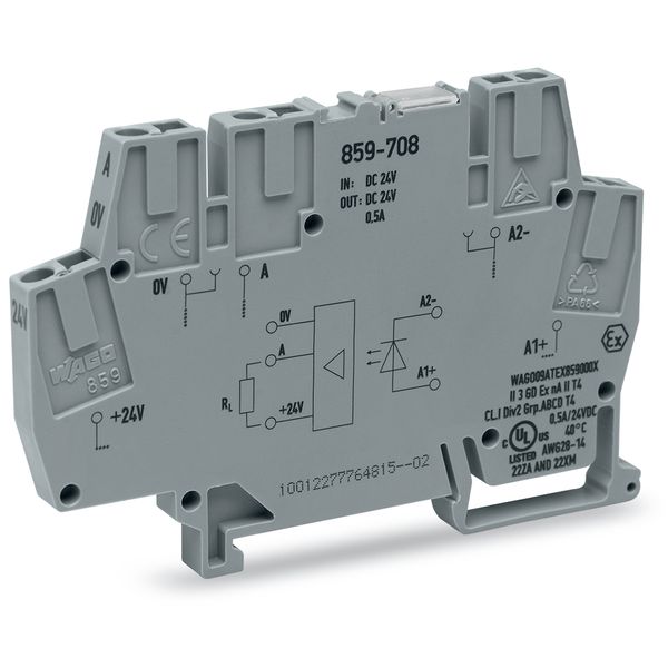 859-708 Optocoupler module; Nominal input voltage: 24 VDC; Output voltage range: 0 … 24 VDC image 4