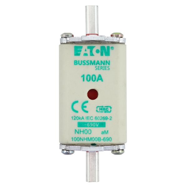 Fuse-link, low voltage, 100 A, AC 690 V, NH00, aM, IEC, dual indicator image 7