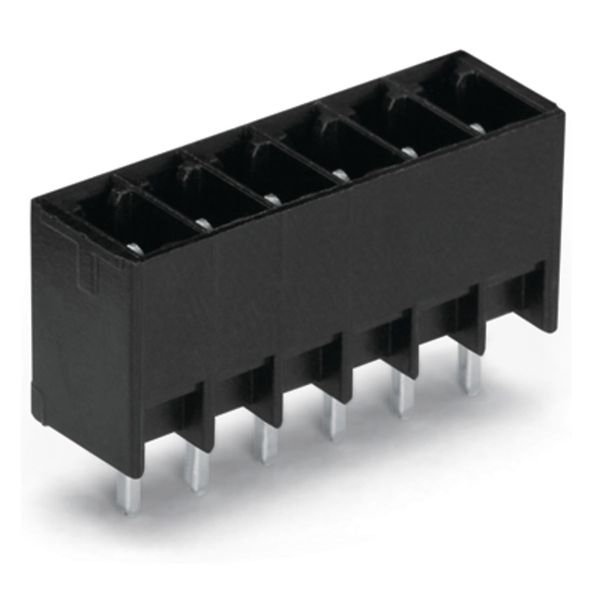 THT male header 0.8 x 0.8 mm solder pin straight black image 2