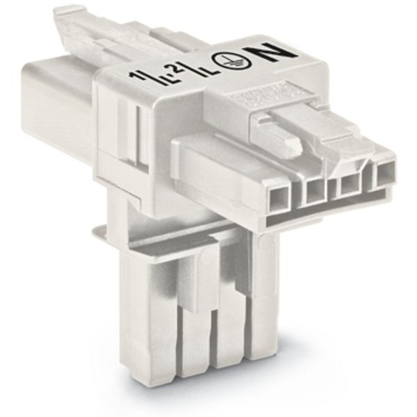 T-distribution connector 4-pole Cod. A white image 3