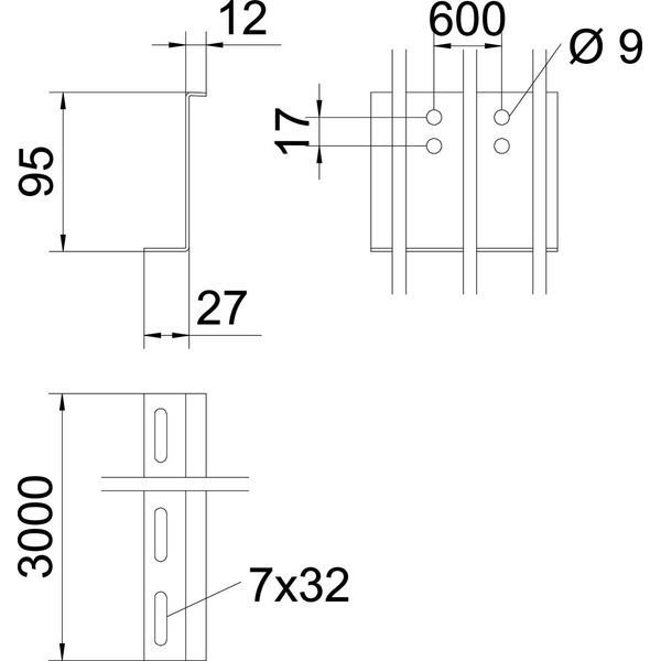 TSG100Z BKRS FS Barrier strip Z type, for BKS 100x2x3000 image 2