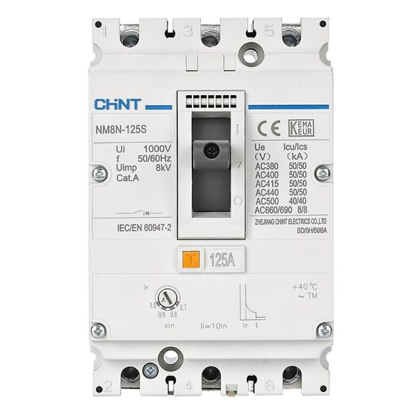 NM8N-125S TM 40 3P+CCT with cage clamp (NM8N125STM403PCT) image 1