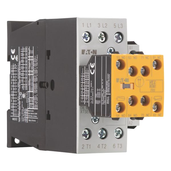 Safety contactor, 380 V 400 V: 11 kW, 2 N/O, 3 NC, RDC 24: 24 - 27 V DC, DC operation, Screw terminals, With mirror contact (not for microswitches). image 14