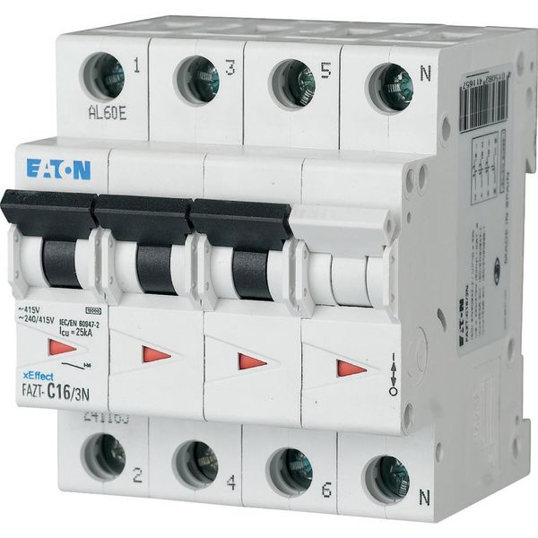 Miniature circuit breaker (MCB), 40 A, 3p+N, characteristic: D image 7