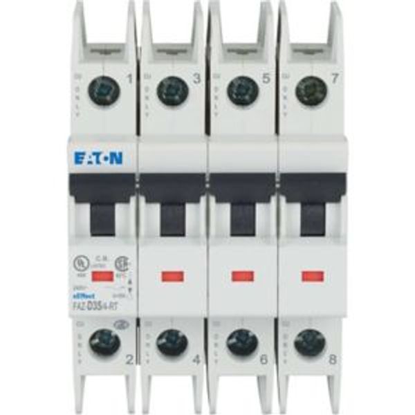 Miniature circuit breaker (MCB), 35 A, 4p, characteristic: D, ring tongue image 5