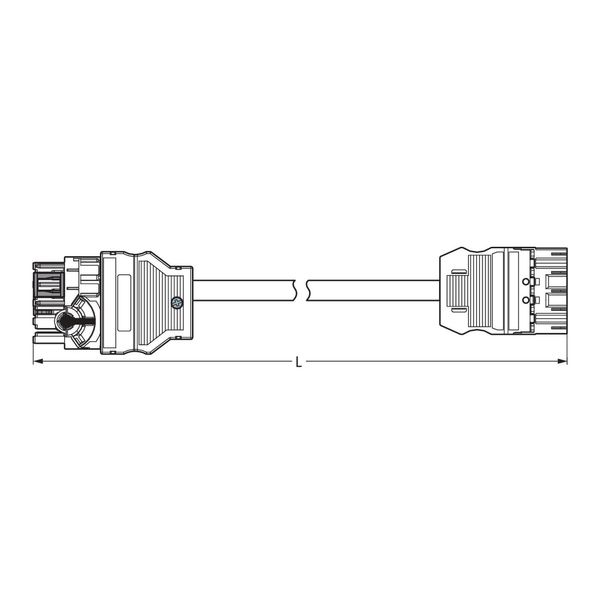 pre-assembled interconnecting cable Eca Socket/plug black image 2