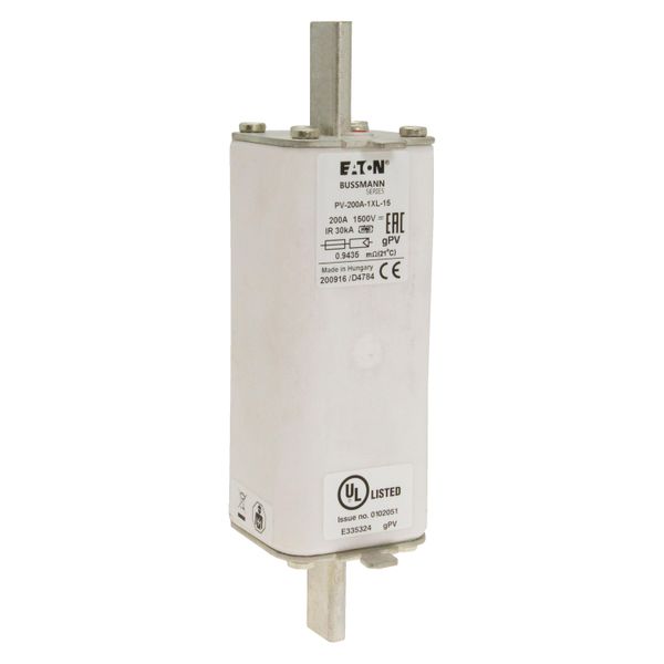 Fuse-link, high speed, 200 A, DC 1500 V, 1XL, 51 x 189 mm, gPV, IEC, UL, with indicator image 18