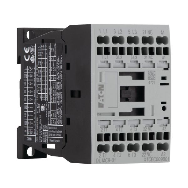 Contactor, 3 pole, 380 V 400 V 4 kW, 1 NC, 230 V 50/60 Hz, AC operation, Spring-loaded terminals image 11