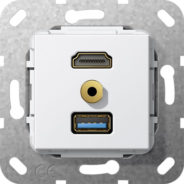 HDMI USB 3.0 A m-jack G-Ch break.cab. Insert p.white image 1