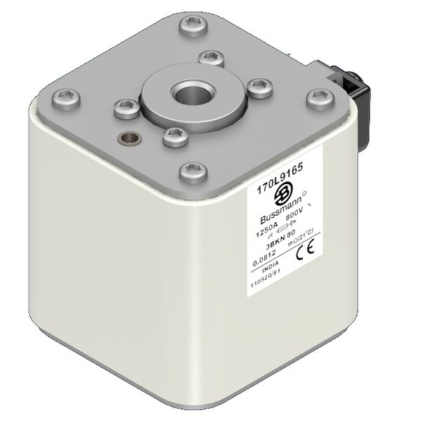 Fuse-link, high speed, 1250 A, AC 800 V, Size 3, 76 x 92 x 83 mm, aR, IEC, single indicator image 3