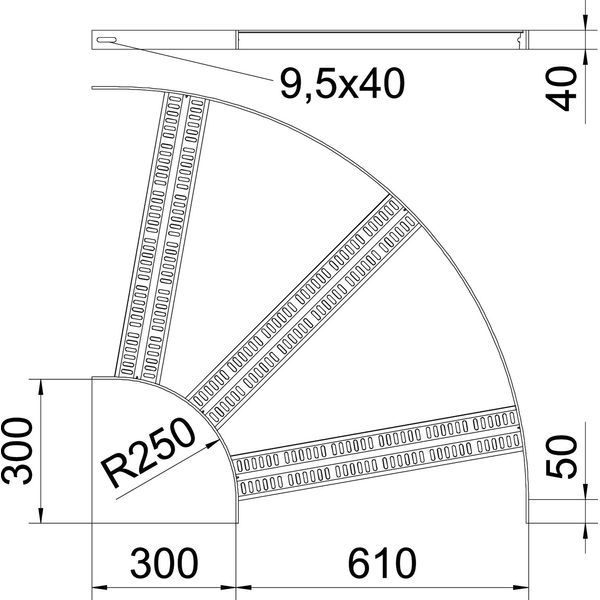 SLZB 90 600 FT 90° bend with Z-rung B610mm image 2