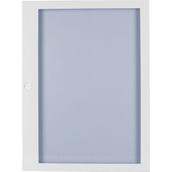 Flush mounted steel sheet door white, transparent, for 24MU per row, 5 rows image 4