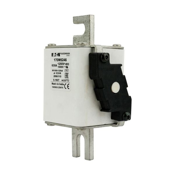 Fuse-link, high speed, 630 A, AC 1250 V, size 2, 61 x 77 x 138 mm, aR, DIN, IEC, single indicator image 8