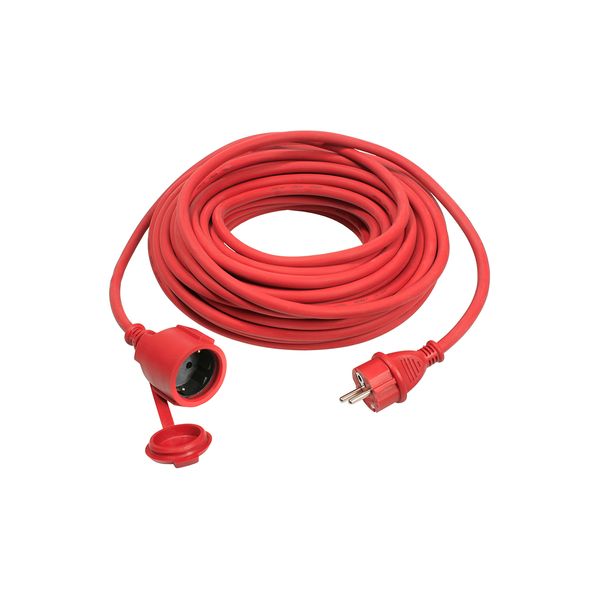 Neoprene rubber cable extension 5m H07RN-F 3G1,5 red packed in polybag with label image 1