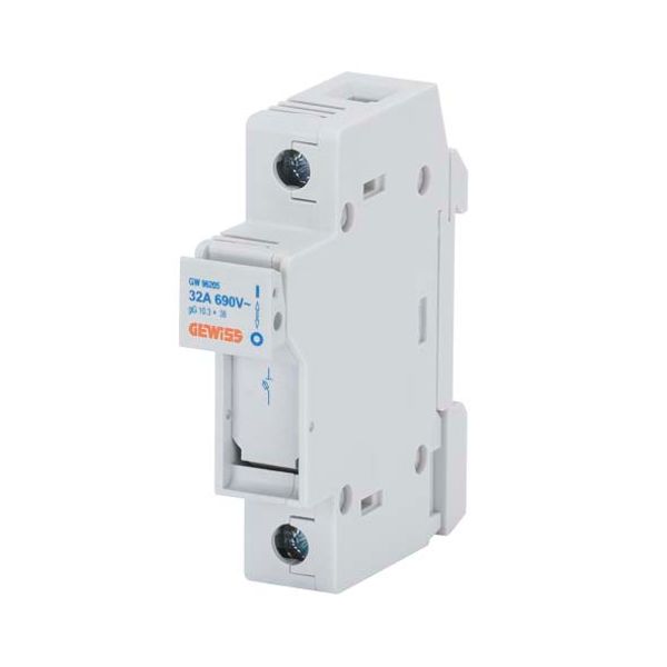 DISCONNECTABLE FUSE-HOLDER - 1P 10,3X38 690V 32A - 1 MODULE image 2