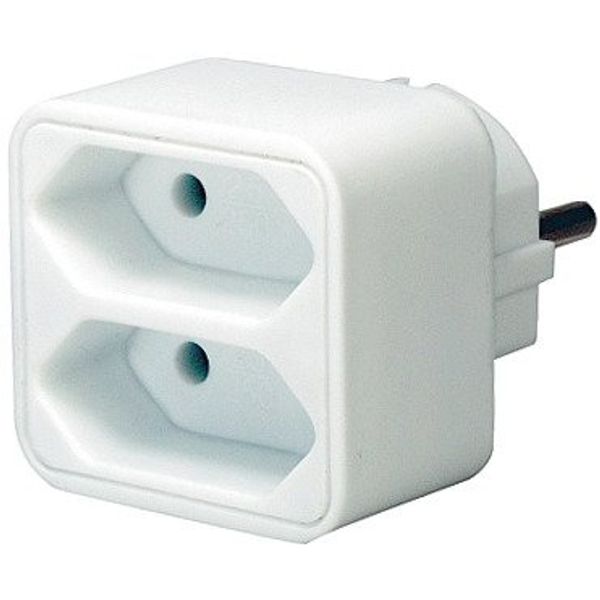 Adapter With 2 Euro Sockets image 1