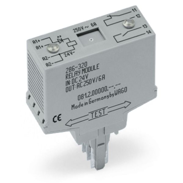 Relay module Nominal input voltage: 24 VDC 1 break and 1 make contact image 3