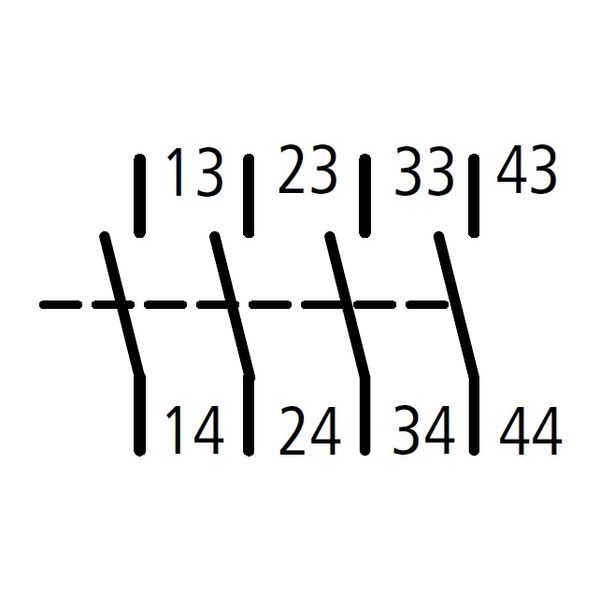 Auxiliary contact for contacter size 2-3, 4 NO image 2