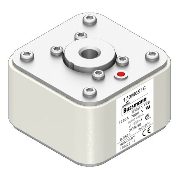 Fuse-link, high speed, 3000 A, AC 200 V, size 3, 76 x 92 x 50 mm, aR, IEC, single indicator image 4