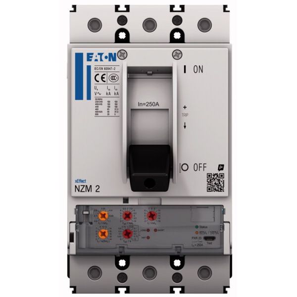 NZM2 PXR20 circuit breaker, 250A, 3p, box terminal image 1