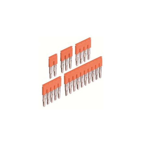 TERMINAL BLOCK & STRIP CONDUCTING ACCESSORIES, JUMPER BAR, 3 POLE, ORANGE, PRODUCT SPACING .315 IN [8 MM], -67 – 230 °F [-55 – 110 °C] image 1