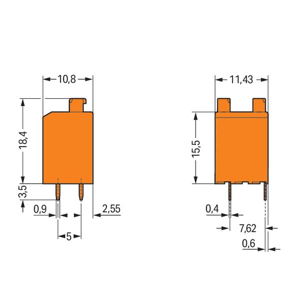 PCB terminal block push-button 1.5 mm² orange image 7